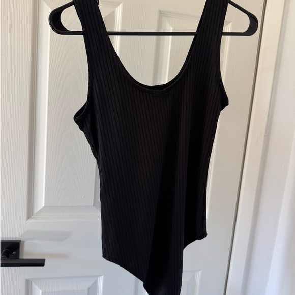 H&M Black Ribbed women Bodysuit - Picture 2 of 4